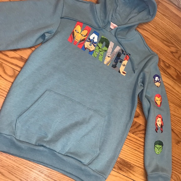 MARVEL Chest & Arm Print Men's Hoodie - Men's New - Picture 2 of 4